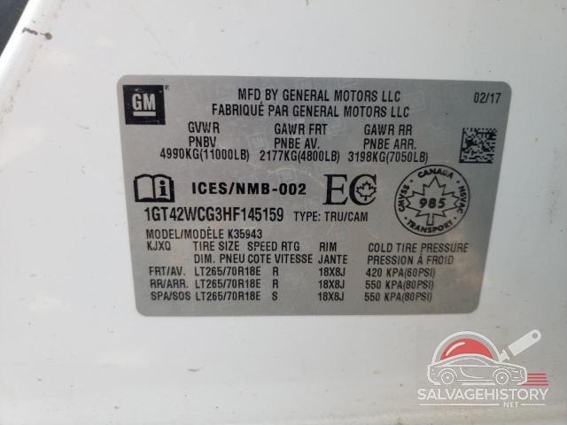 1GT42WCG3HF145159 2017 GMC SIERRA photo no. 12