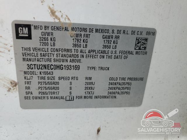 3GTU2NEC0HG193169 2017 GMC SIERRA photo no. 10
