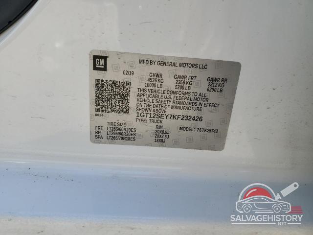 1GT12SEY7KF232426 2019 GMC SIERRA photo no. 12
