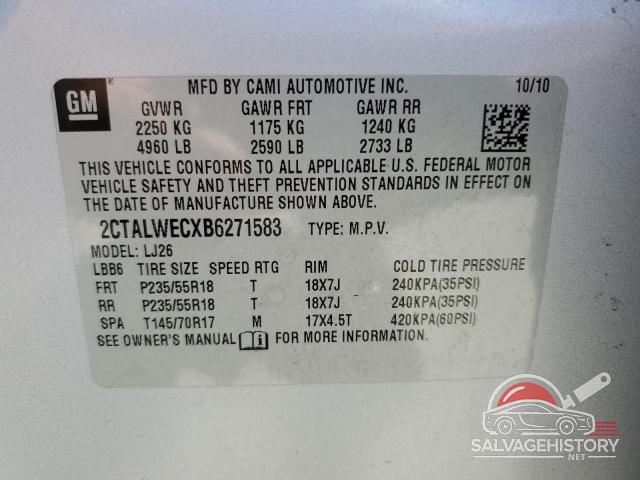 2CTALWECXB6271583 2011 GMC TERRAIN photo no. 13