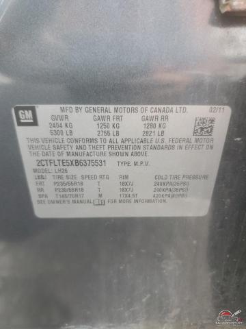 2CTFLTE5XB6375531 2011 GMC TERRAIN photo no. 13