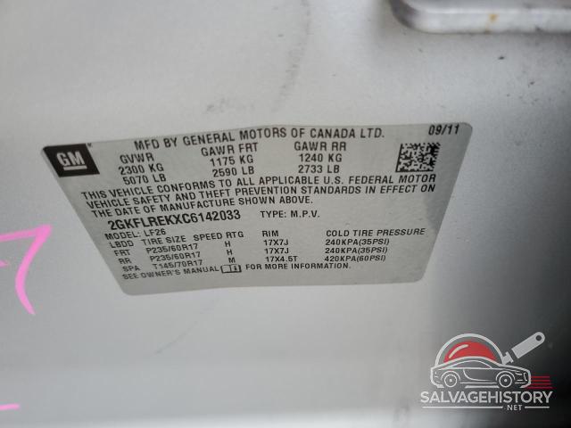 2GKFLREKXC6142033 2012 GMC TERRAIN photo no. 13