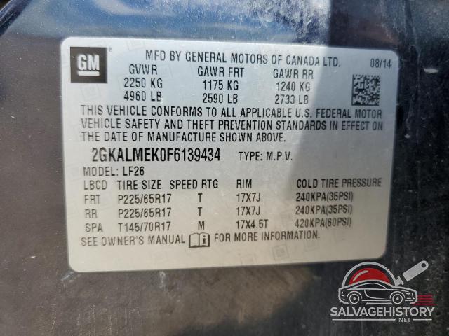 2GKALMEK0F6139434 2015 GMC TERRAIN photo no. 13