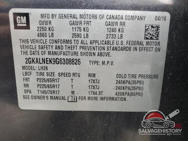 2GKALNEK9G6308826 2016 GMC TERRAIN photo no. 12