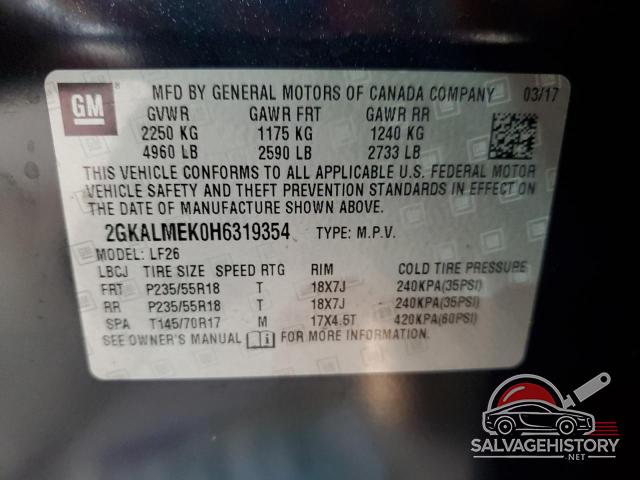 2GKALMEK0H6319354 2017 GMC TERRAIN photo no. 12