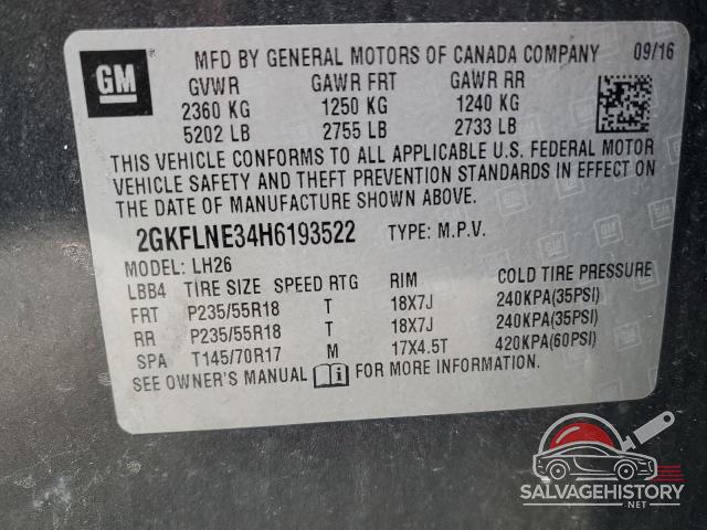 2GKFLNE34H6193522 2017 GMC TERRAIN photo no. 13