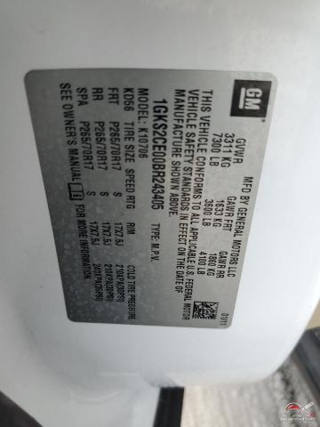 1GKS2CE00BR243405 2011 GMC YUKON photo no. 14