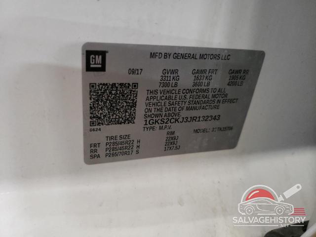 1GKS2CKJ3JR132343 2018 GMC YUKON photo no. 13