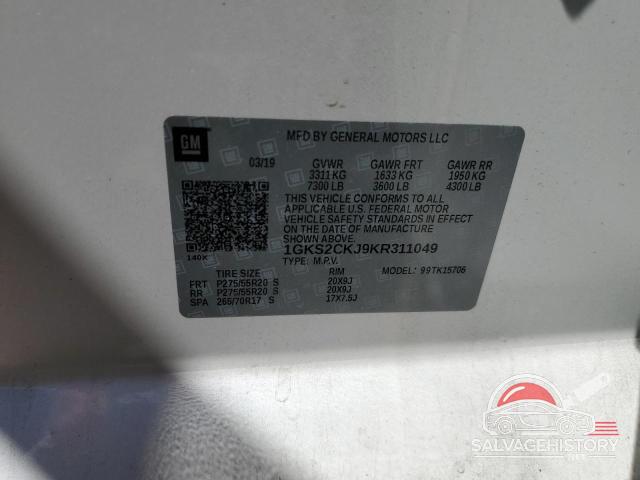 1GKS2CKJ9KR311049 2019 GMC YUKON photo no. 13