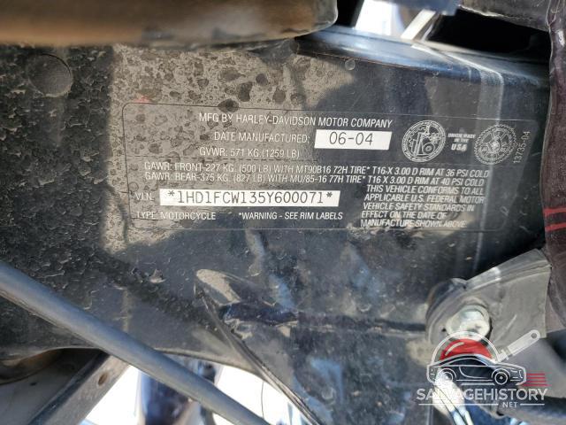 1HD1FCW135Y600071 2005 HARLEY-DAVIDSON FL photo no. 9