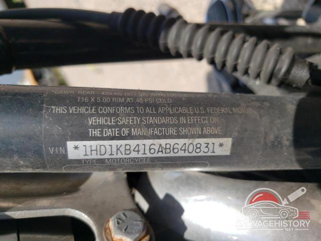 1HD1KB416AB640831 2010 HARLEY-DAVIDSON FL photo no. 8