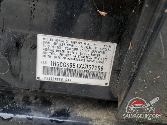 1HGCG5651XA057256 1999 HONDA ACCORD photo no. 12