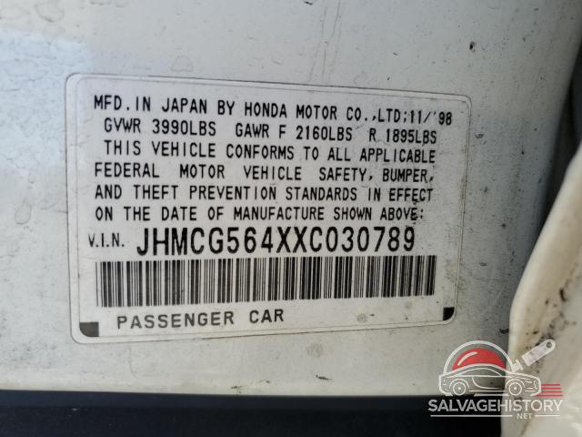 JHMCG564XXC030789 1999 HONDA ACCORD photo no. 12
