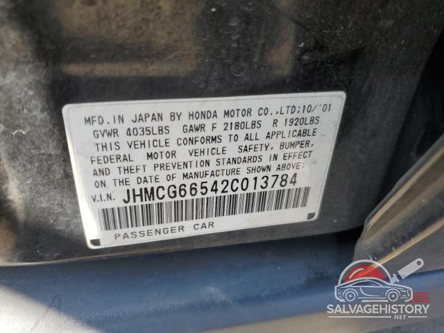 JHMCG66542C013784 2002 HONDA ACCORD photo no. 12