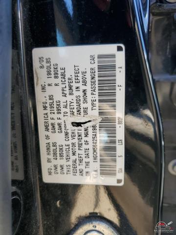 1HGCM56425A196843 2005 HONDA ACCORD photo no. 12