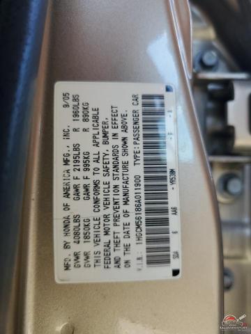 1HGCM56186A011900 2006 HONDA ACCORD photo no. 12