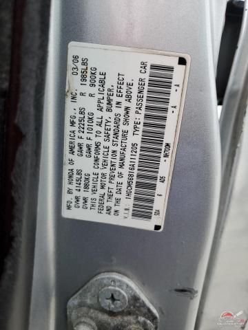 1HGCM56816A111205 2006 HONDA ACCORD photo no. 12