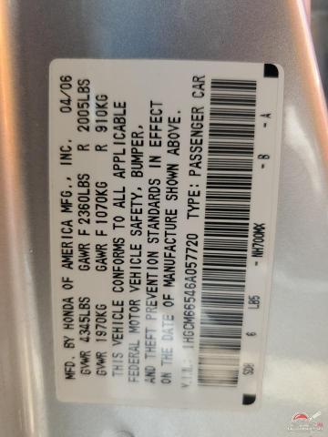 1HGCM66546A057720 2006 HONDA ACCORD photo no. 12