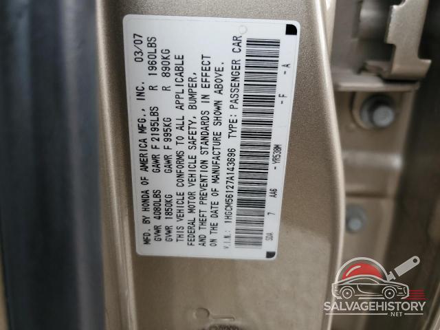 1HGCM56127A143696 2007 HONDA ACCORD photo no. 13