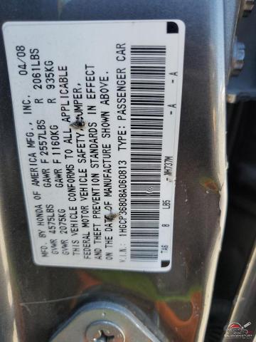 1HGCP36808A060813 2008 HONDA ACCORD photo no. 12