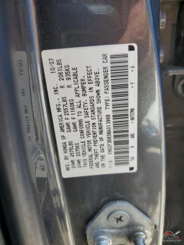 1HGCP36838A013968 2008 HONDA ACCORD photo no. 12