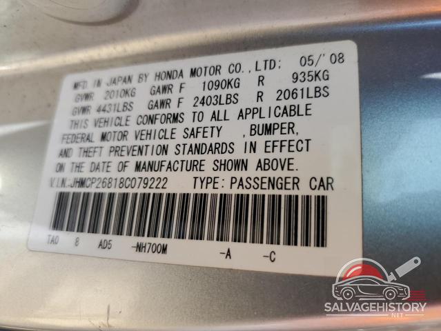 JHMCP26818C079222 2008 HONDA ACCORD photo no. 13