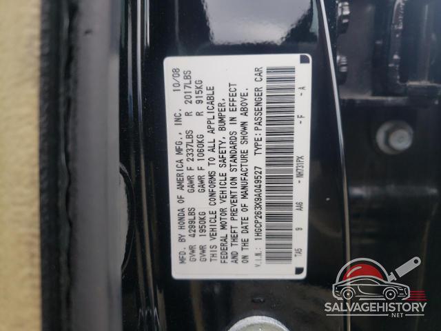 1HGCP263X9A049527 2009 HONDA ACCORD photo no. 12
