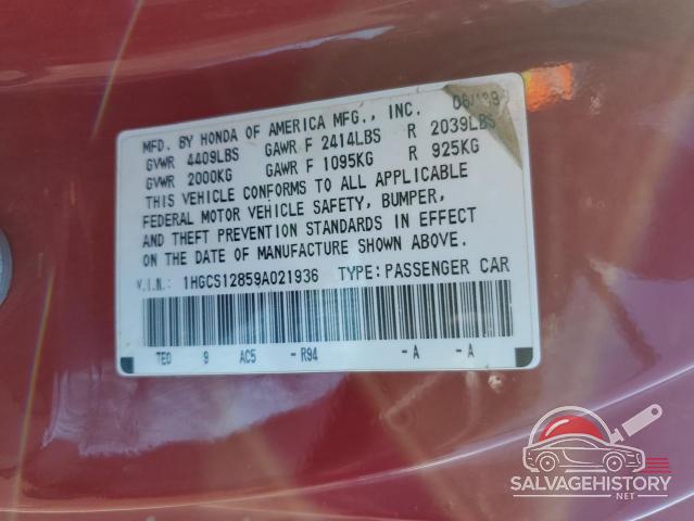 1HGCS12859A021936 2009 HONDA ACCORD photo no. 12