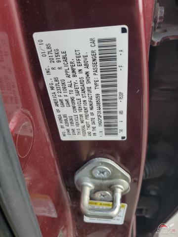 1HGCP2F31AA085059 2010 HONDA ACCORD photo no. 13