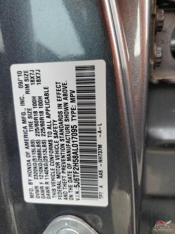 5J6TF2H58AL017095 2010 HONDA ACCORD photo no. 12