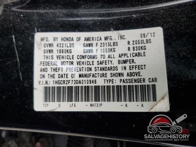 1HGCR2F73DA010946 2013 HONDA ACCORD photo no. 13