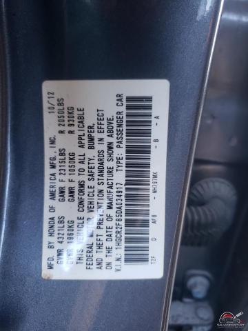 1HGCR2F85DA034917 2013 HONDA ACCORD photo no. 12