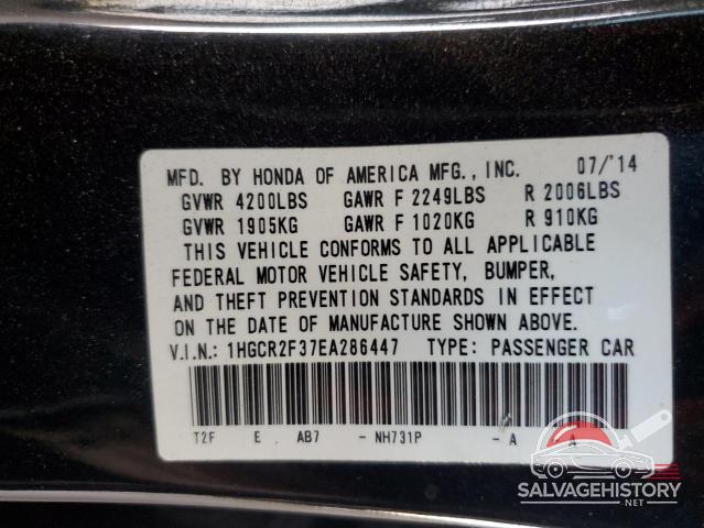 1HGCR2F37EA286447 2014 HONDA ACCORD photo no. 13