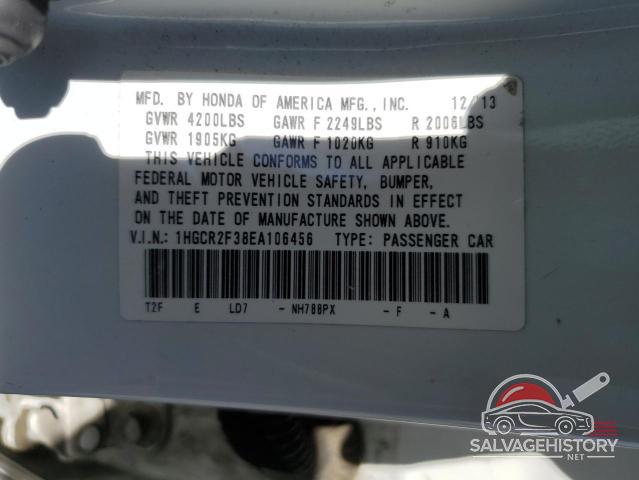 1HGCR2F38EA106456 2014 HONDA ACCORD photo no. 12