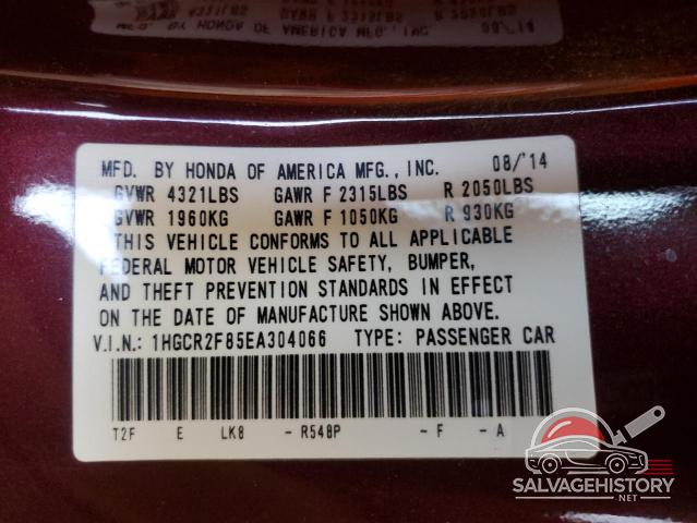 1HGCR2F85EA304066 2014 HONDA ACCORD photo no. 12