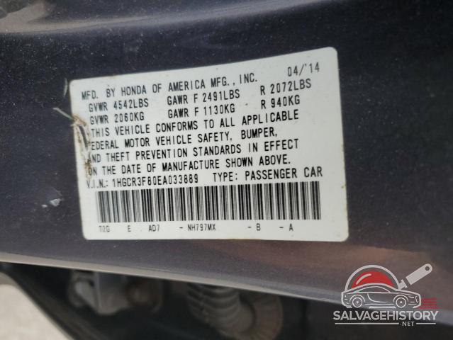 1HGCR3F80EA033889 2014 HONDA ACCORD photo no. 12