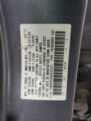 1HGCR3F83EA005021 2014 HONDA ACCORD photo no. 12