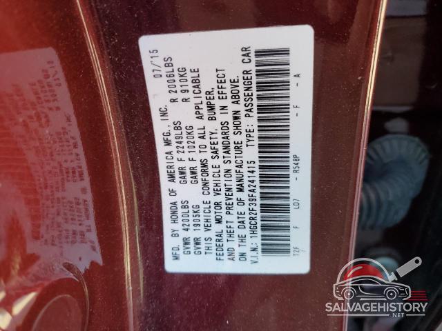 1HGCR2F39FA241415 2015 HONDA ACCORD photo no. 12