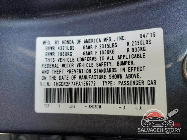 1HGCR2F74FA155772 2015 HONDA ACCORD photo no. 12