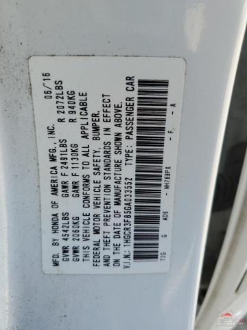1HGCR3F85GA033552 2016 HONDA ACCORD photo no. 12