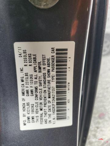 1HGCR2F72HA217057 2017 HONDA ACCORD photo no. 12