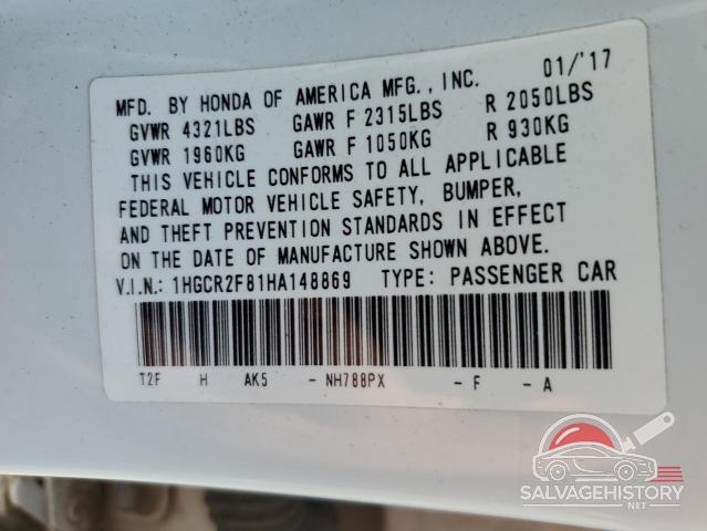 1HGCR2F81HA148869 2017 HONDA ACCORD photo no. 12
