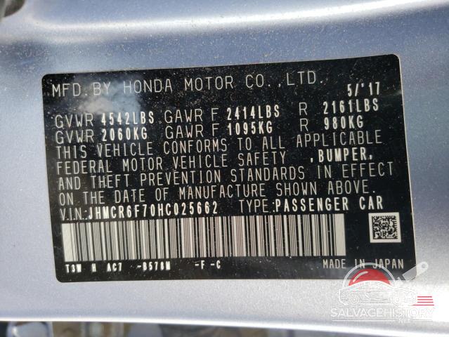 JHMCR6F70HC025662 2017 HONDA ACCORD photo no. 13