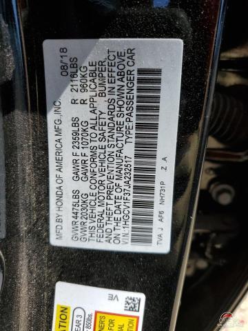 1HGCV1F37JA232517 2018 HONDA ACCORD photo no. 13