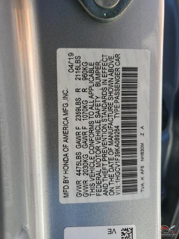 1HGCV1F39KA089264 2019 HONDA ACCORD photo no. 13