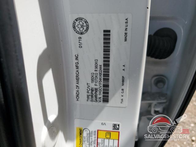 1HGCV1F54KA802444 2019 HONDA ACCORD photo no. 12