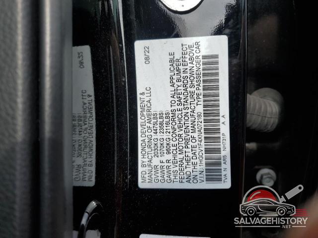 1HGCV1F4XNA072180 2022 HONDA ACCORD photo no. 12