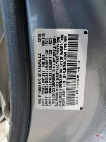 5FNRL38759B038890 2009 HONDA All Models photo no. 13