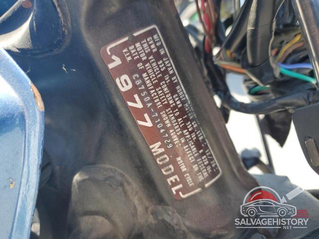 CB750A7104729 1977 HONDA CB CYCLE photo no. 9