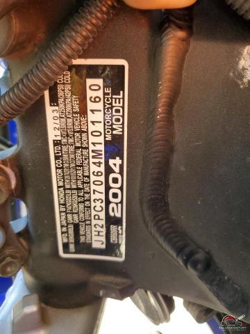 JH2PC37064M101160 2004 HONDA CBR CYCLE photo no. 9